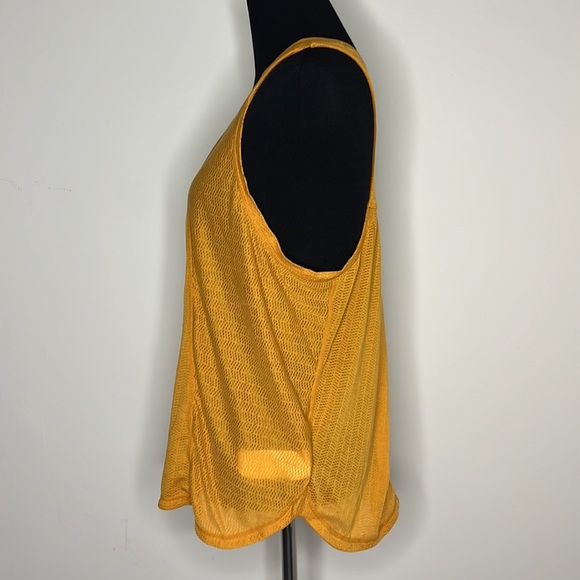 PRANA Womens Justine Tank Top Racer Back Mustard Curry M - Picture 4 of 10